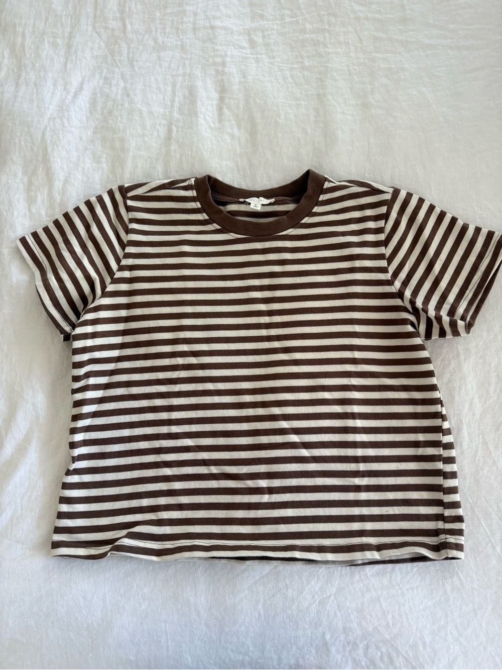 All Row Brown and Cream Stripe Shirt